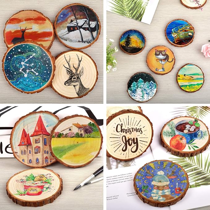 Unfinished Natural Wood Slices - Image 6