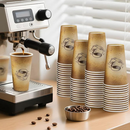 Clawsoff 180 Pack 16 oz Coffee Cups Disposable Hot Paper Cups | Disposable - Image 4