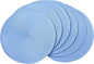 AHHFSMEI Round Braided Placemats 15 Inch Round Table Mats for Dining Tables Natural Woven Heat Resistant Place mats Set of 6 (Sky Blue)