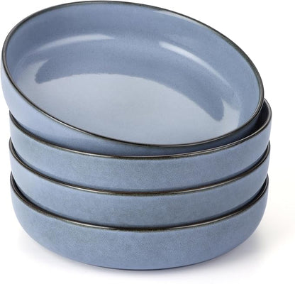 E-far Pasta Bowls Set of 4, 35oz Large Salad Bowls by E-far