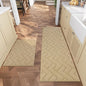 hicorfe Kitchen Rugs and Mats Sets,2 Pieces Super Absorbent Polypropylene Non-Slip Rug,Soft Comfort Floor Mat,Machine Wash for Kitchen,Hallway,Sink,Laundry(20" x 32"+20" x 59",Brown)