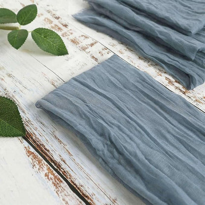 Efavormart 5 Pack 24"x19" Dusty Blue Matte Gauze Cheesecloth Napkins, Serene - Image 5