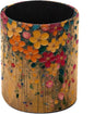 Leather Pen Holder for Desk, Hanging Floral Pencil Cup Pen Organizer Makeup by Unknown