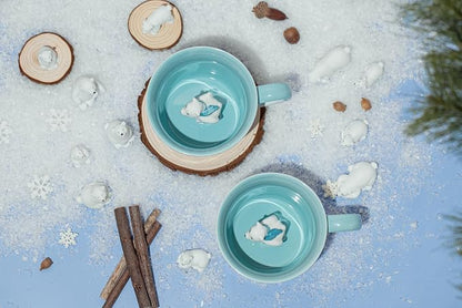 DIHOclub Skiing Polar Bear Ceramic Cup Hidden Animal Inside Mug Cute Cartoon - Image 6