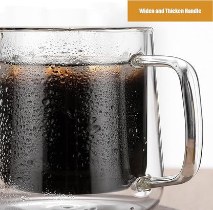 Extra Large Thicken Double Wall Glasses Coffee Mugs Tea Cups set of 2, 24OZ - Image 4