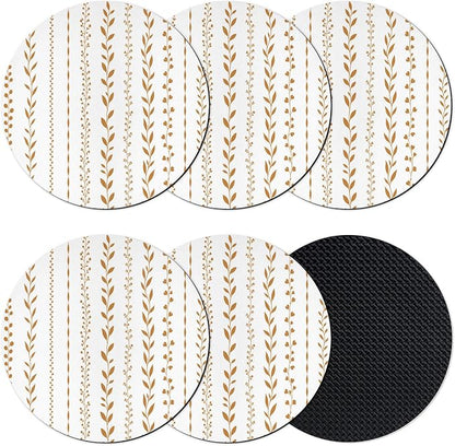 Modern Minimalist Art Coasters Set of 6, Absorbent Coasters by Unknown