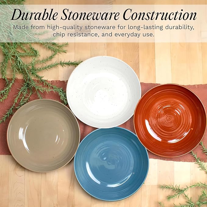Sango Siterra Painter's Palette Stoneware Pasta Bowls – Pasta & Serving Bowls - Image 6