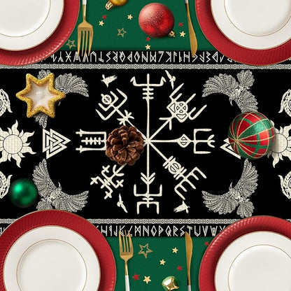Viking Burlap Table Runner Seasonal Spring Fall Kitchen Dining Linen Table - Image 5