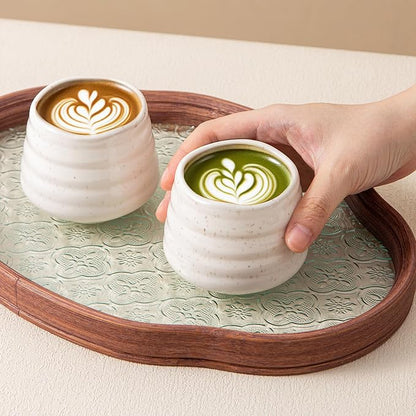 4pcs Japanese Tea Cup Set – Mini Size Cup 5OZ Ceramic Matcha Cup, Handless - Image 2