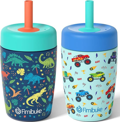 Fimibuke Toddler Cups Spill Proof, 12 OZ Sippy Cup by Fimibuke