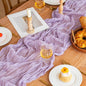 Lilac Cheesecloth Table Runner Wedding Baby Shower Home Boho Decor | 35x120 by FEXIA