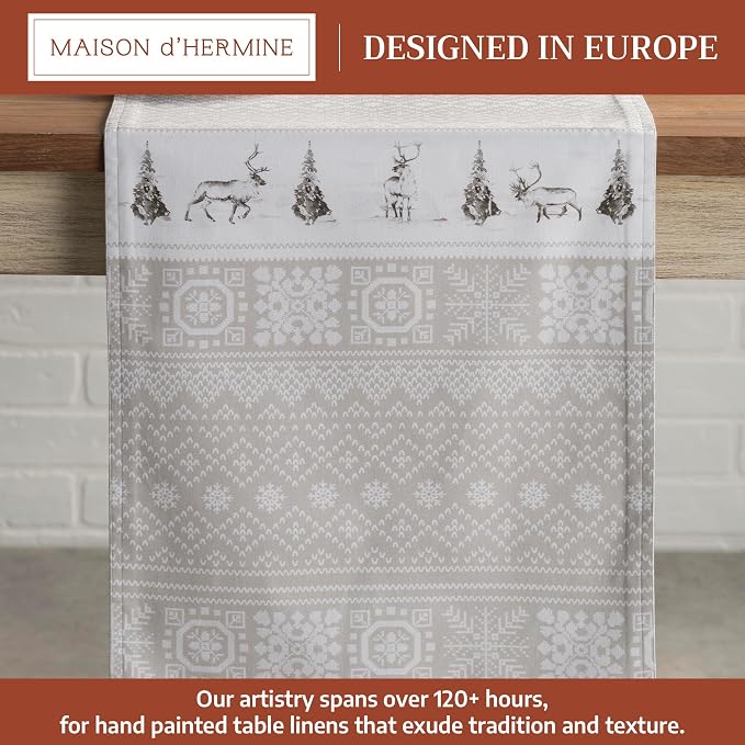 Maison d' Hermine Table Runner 100% Cotton 14.50" x 72" | Table Runners 72 - Image 2