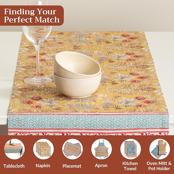 Maison d' Hermine Table Runner 100% Cotton 14.50" x 72" | Table Runners 72 - Image 4