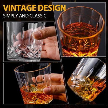 Yungyan 12 Pcs Plastic Clear Whiskey Glasses, 10 oz Unbreakable Reusable Old - Image 4