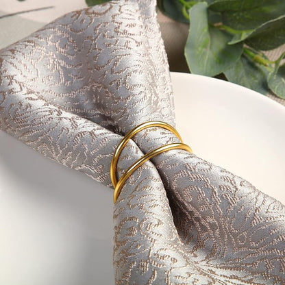 12 Pieces Gold Napkin Rings Metal Spiral Sliver Pink Napkin Rings Buckles - Image 3