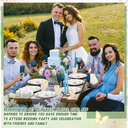 250 Pcs Wildflower Party Decorations Include Spring Summer Floral Paper Plates - Image 6