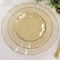 Efavormart 10 Pack Gold Glitter Plastic Dessert Plates by efavormart