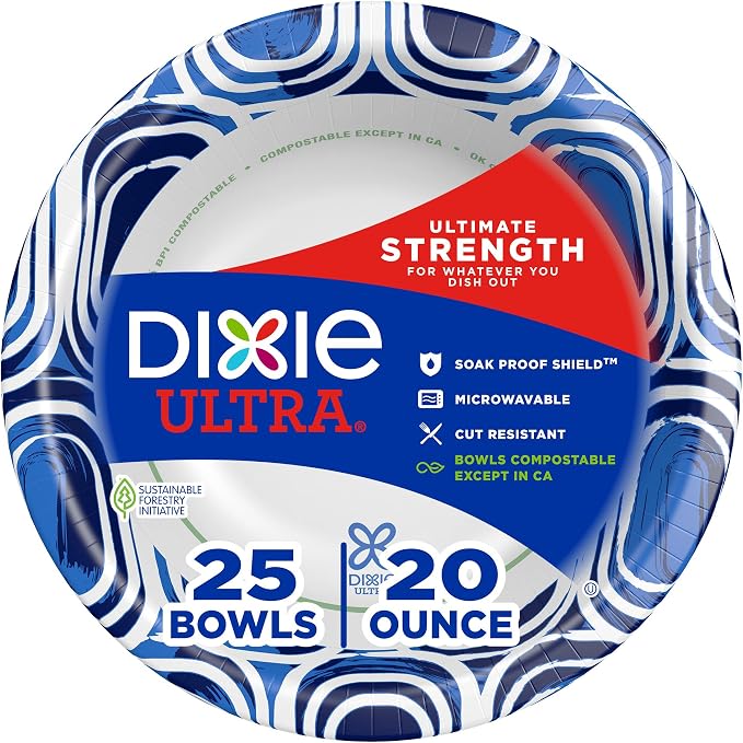 Dixie Ultra Large Paper Bowls 20oz, 25 CT by Dixie%C2%AE