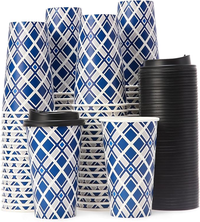Tamone 100 PACK 16OZ Disposable Coffee Cups by InjectingCreativityandBeautyintoModernLife