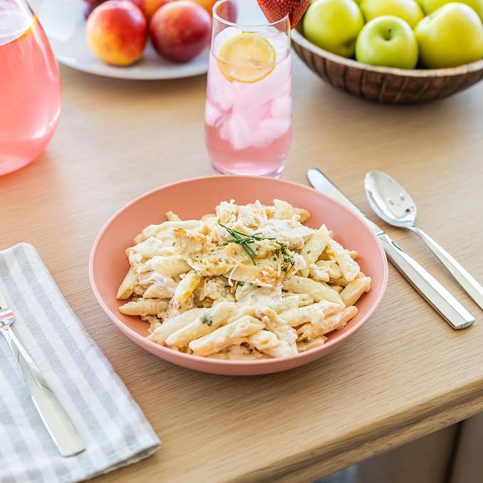 Grow Forward Premium Wheat Straw Pasta Bowls - 42oz Unbreakable Wide & Shallow - Image 2