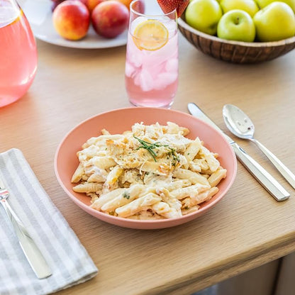 Grow Forward Premium Wheat Straw Pasta Bowls - 42oz Unbreakable Wide & Shallow - Image 2