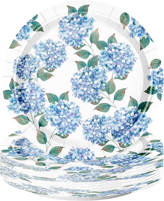 WRAPAHOLIC 25Pcs Floral Paper Plates by WRAPAHOLIC