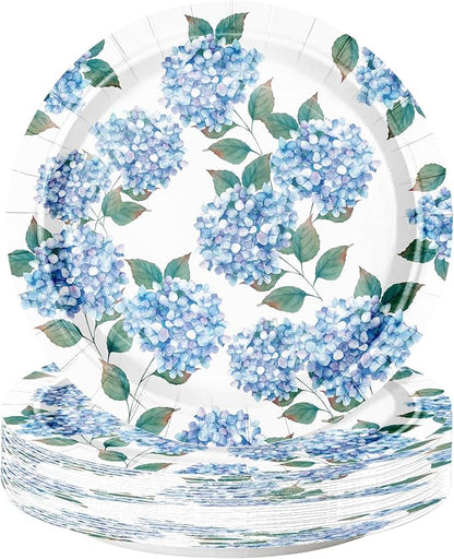 WRAPAHOLIC 25Pcs Floral Paper Plates by WRAPAHOLIC