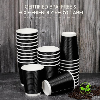 100 Pack 12 oz Disposable Coffee Cups - Image 5