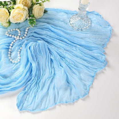 6 Pack Baby Blue Cheesecloth Table Runner 10Ft Gauze Cheese Cloth Table Runner - Image 7