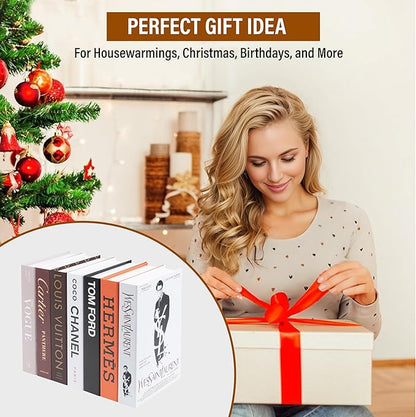 Luxe Large | 4 PCS Faux Decorative Books for Home Decor | Not Real Books (Cardboard Boxes) | Coffee Table, Bookshelf & Shelf Styling Display Props for Living Room, Office