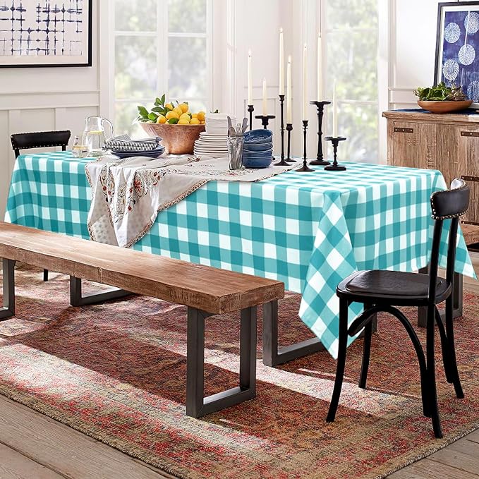 60 x 102 Inch Checkered Tablecloth Rectangle - Image 6
