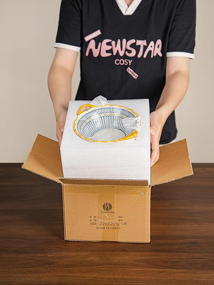 Yeacccng Soup Bowls with Handles, 20 Oz French Onion Soup Bowls Set of 4, Ceramic Soup Bowl for Kitchen, Oven/Microwave Bowls, 6.5 Inch Ceramic Soup Crocks, Cute Bowls, Scratch-Resistant, Lead-Free