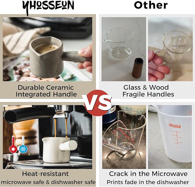 Ceramic Espresso Cup, Espresso Measuring Cup Espresso Shot Cups 3 OZ | Espresso - Image 2