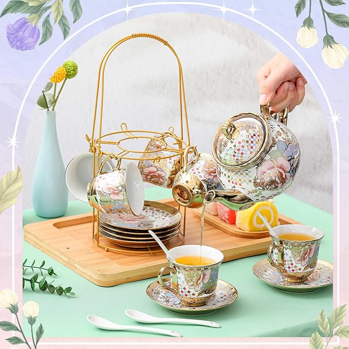 Zhehao 20 Pcs Porcelain Tea Set - Image 3