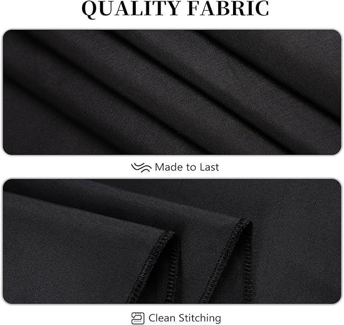 8 Pack Black Square Tablecloth 54x54 Washable Polyester Table Cloth for Square or Round Tables, Wrinkle Resistant Fabric Decorative Covers for Dining Party Banquet Buffet and Wedding