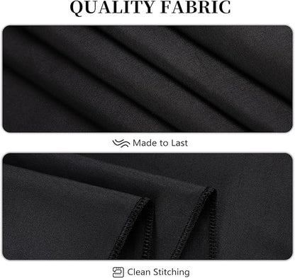 8 Pack Black Square Tablecloth 54x54 Washable Polyester Table Cloth for Square or Round Tables, Wrinkle Resistant Fabric Decorative Covers for Dining Party Banquet Buffet and Wedding