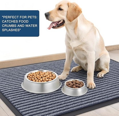 OLANLY Front Door Mat Indoor Outdoor Entrance, Waterproof Heavy Duty Doormat, Fade Resistant, Low Profile, Easy Clean Patio Porch Welcome Floor Mats for Entry, 71x34, Ash Grey
