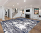Keen Home Design Area Rugs - 10x14 Non-Shedding, Abstract Rugs for Kitchen, Living Room, Bedroom, Dining Room, Entryway - Size: 9'10" x 14', Navy/Grey/White