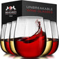 Bravario Unbreakable Stemless Plastic Wine Glasses | Reusable | Shatterproof by Bravario