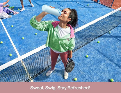 POWCAN 26 oz Insulated Water Bottle: 2-in-1 Straw and Spout Lid, Leak-proof | - Image 8