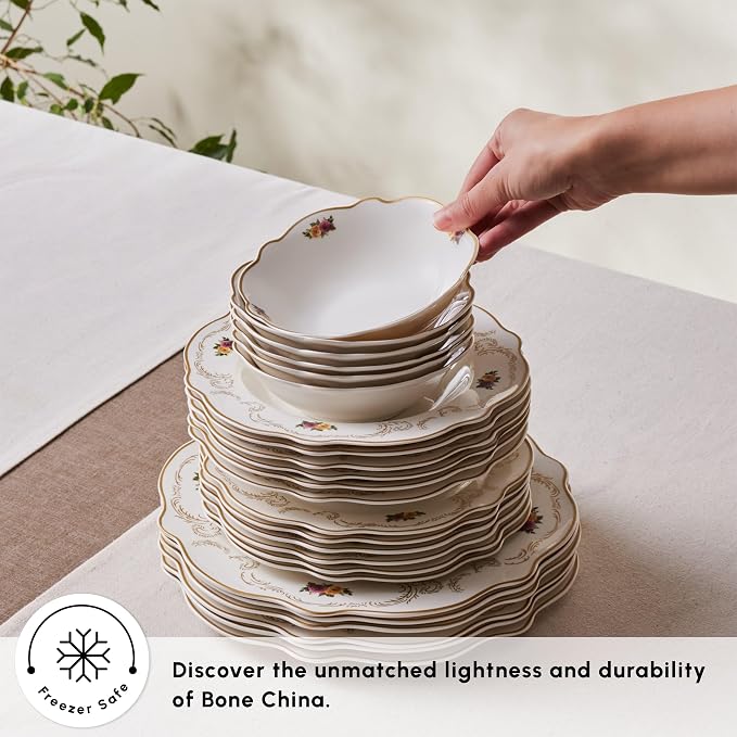 Karaca Forever Bone China Antique 24-Piece Dinner Set - Image 5
