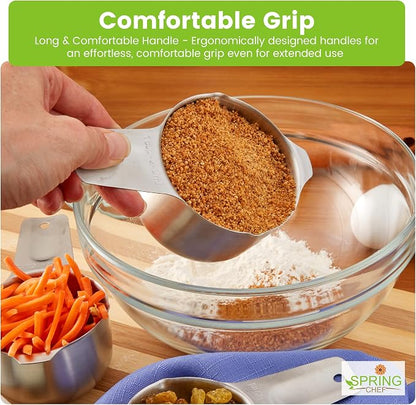Spring Chef Stainless Steel Measuring Cups Set of 7 - Image 5