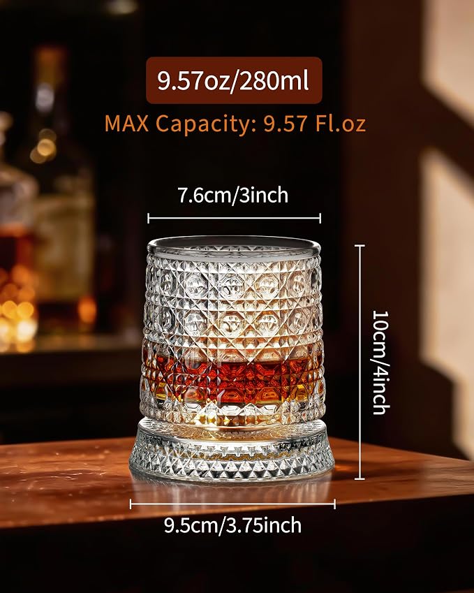 CEEFU 360° Spinning Whiskey Glasses Set - Image 2