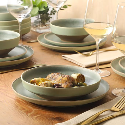 Gibson Elite Octavia Place 16 Piece Stoneware Dinnerware Set, Service - Image 6