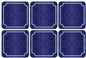 Pimpernel Blue Croc Leather Coasters, Heat & Stain Resistant Lacquered Finish by Pimpernel