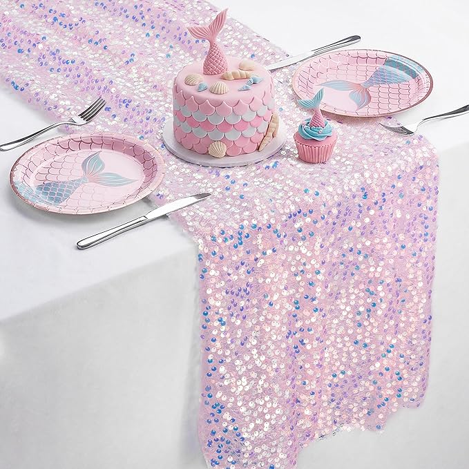 Pink Table Runner 12x72 Inches Table Decor by FEXIA