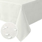H.VERSAILTEX Linen Textured Table Cloths 54 x 108 Inch Premium Solid Tablecloth Spill-Proof Waterproof Table Cover for Dining Buffet Feature Extra Soft and Thick Fabric Wrinkle Free, Ivory
