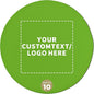10 Round Foam Bud Coasters Pack, 4 inch - Customizable Text, Logo - PU Foam, Party Favor - Lime Green