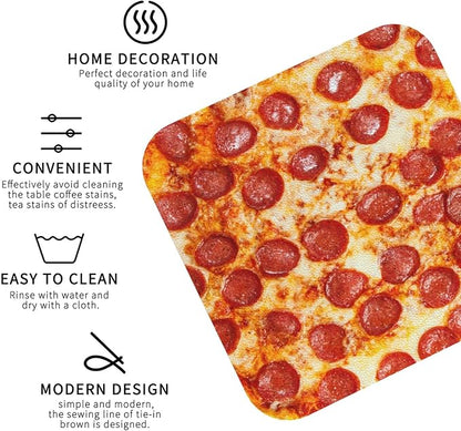 Marble Coasters Square Leather Drinks Coaster Set - Image 3