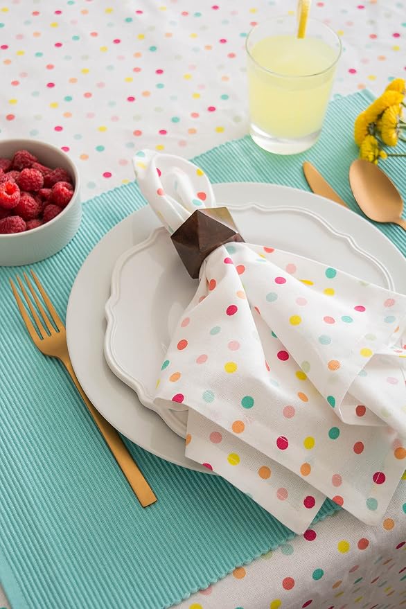 DII Polka Dot Party Print Tabletop Collection Reusable & Machine Washable - Image 6